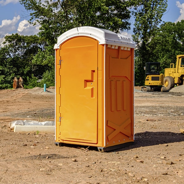 how often are the porta potties cleaned and serviced during a rental period in Holcomb KS